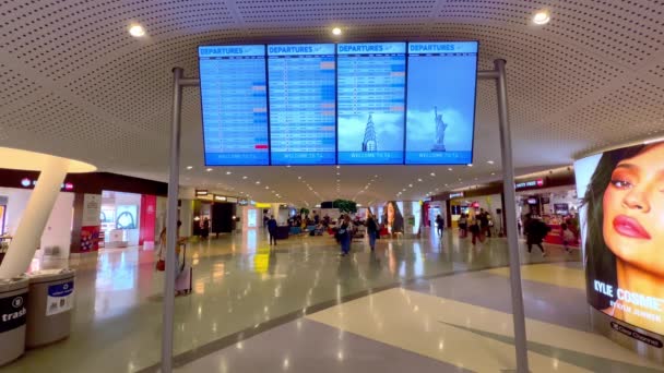 ニューヨークのJfk空港出発表 フィリピン アメリカ 2023年2月16日 — ストック動画
