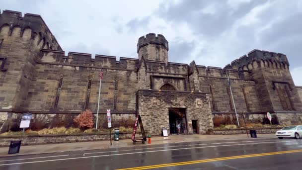 Oostelijke Staatsgevangenis Philadelphia Philadelphia Verenigde Staten Van Amerika Februari 2023 — Stockvideo