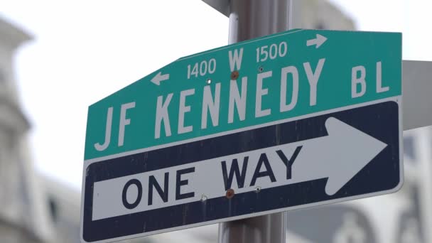 Бюлетень Джона Кеннеді Фотографії Подорожей Філадельфії — стокове відео