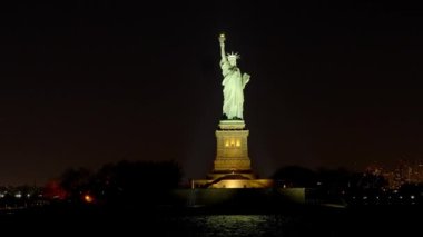Statue of Liberty in New York at night - travel photography