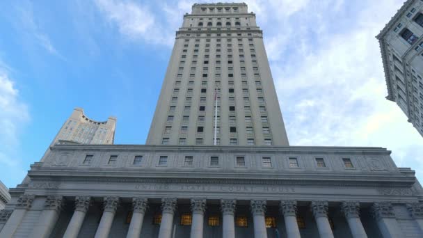 ニューヨークのアメリカ裁判所 旅行写真 — ストック動画