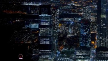 Jersey şehrinin gece hava görüntüsü - seyahat fotoğrafçılığı