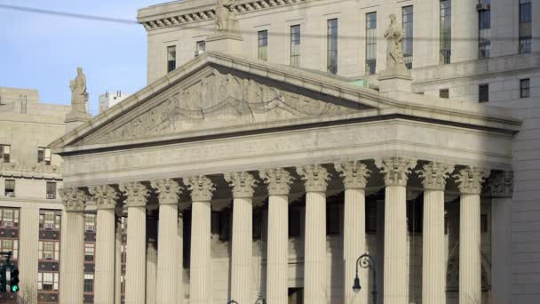 Будинок Нью Йоркського Суду Манхеттені — стокове відео
