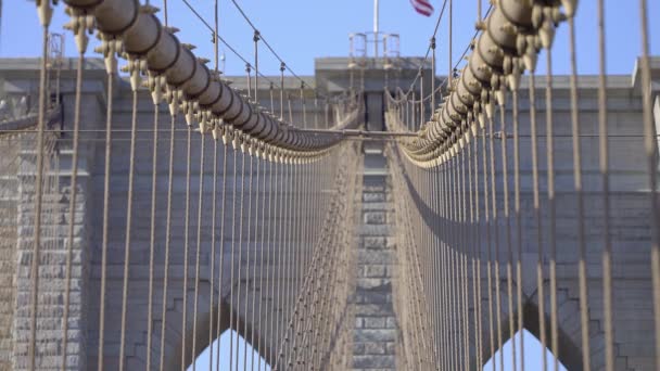 Amazing Brooklyn Bridge New York Utazási Fotózás — Stock videók