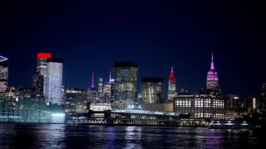 Modern Hudson Yards district in Midtown Manhattan at night - travel photography