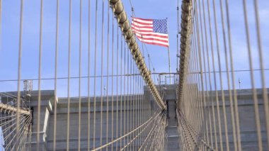 New York 'taki inanılmaz Brooklyn Köprüsü - seyahat fotoğrafçılığı