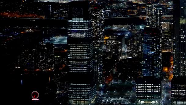 Nova Iorque Partir Cima Luzes Cidade Noite Viagens Fotografia — Vídeo de Stock