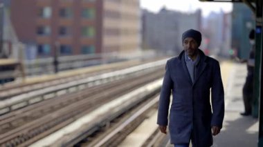 New York 'ta açık metro tren istasyonu - seyahat fotoğrafçılığı