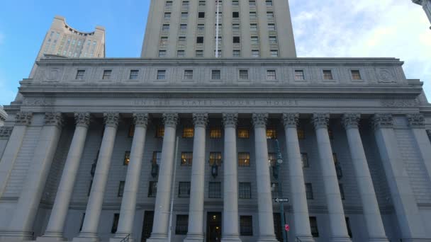 Gerichtsgebäude Der Vereinigten Staaten New York Reisefotos — Stockvideo