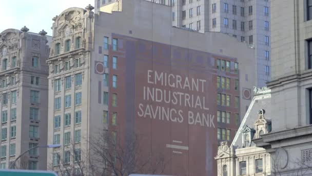 Emigrerende Insdutrial Savings Bank New York City Verenigde Staten Februari — Stockvideo