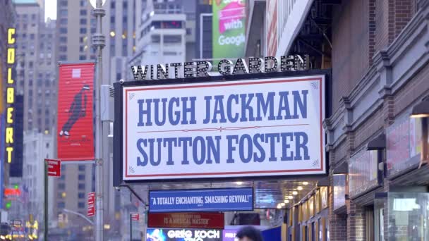 Winter Garden Theater Nueva York Nueva York City Estados Unidos — Vídeo de stock