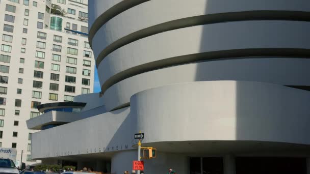 Solomon Guggenheim Museum Nueva York Nueva York Estados Unidos Febrero — Vídeo de stock