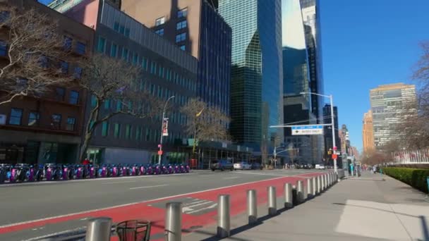 Franklin Roosevelt Drive Manhattanie Nowy Jork Stany Zjednoczone Luty 2023 — Wideo stockowe