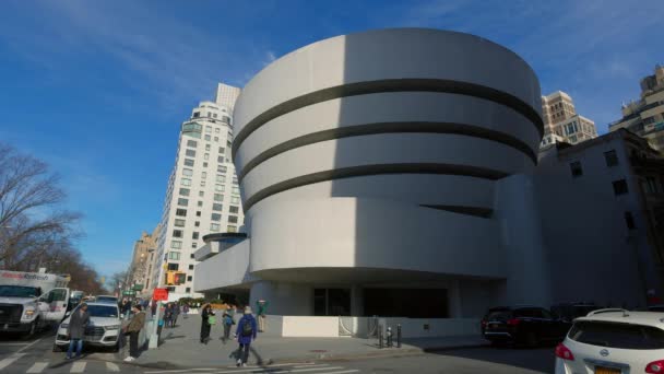 Solomon Guggenheim Museum New York New York United States February — стоковое видео