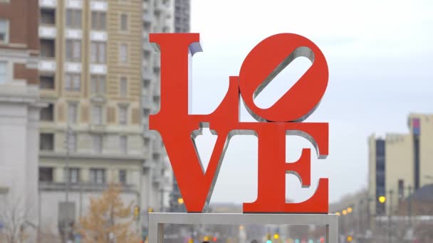 Love Park John Kennedy Plaza Filadelfia New York City Stati — Video Stock