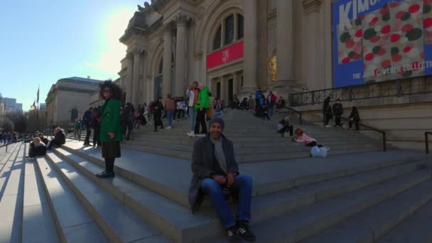 Metropolitan Museum Nueva York Nueva York Estados Unidos Febrero 2023 — Vídeo de stock