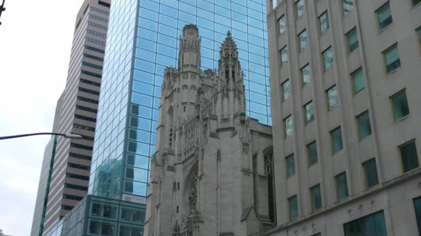 Chiesa San Tommaso Manhattan New York Stati Uniti Febbraio 2023 — Video Stock