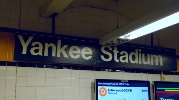 New York Taki Yankee Stadyumu New York Birleşik Devletler Şubat — Stok video