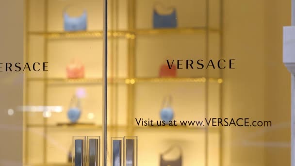 Versace Cadde New York New York Şehri Birleşik Devletler Şubat — Stok video