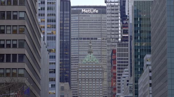 New York Taki Met Life Binası New York Şehri Birleşik — Stok video