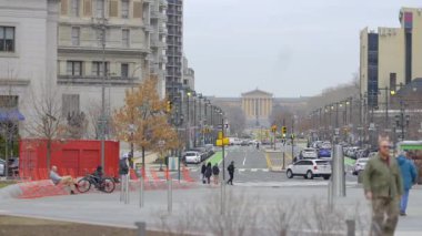 Philadelphia Sanat Müzesi ve Benjamin Franklin Parkway - PHILADELPHIA, Birleşik Devletler - 16 Şubat 2023