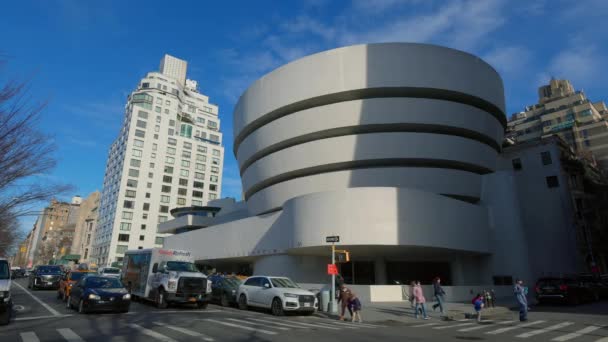 Solomon Guggenheim Museum New York New York United States February — стоковое видео