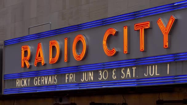 Radio City Music Hall New York New York City Stati — Video Stock