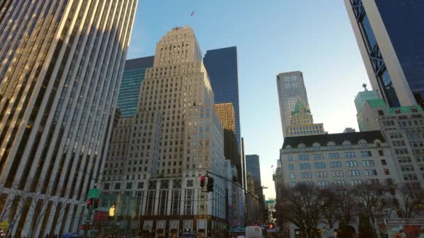 Знаменитий Вигляд Авеню Манхеттені Нью Йорк Йорк United States February — стокове відео