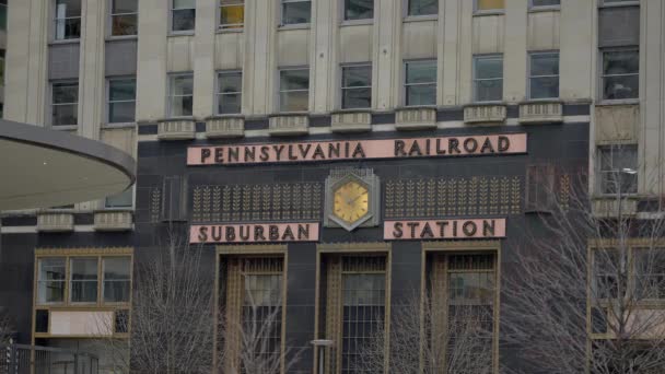 Pennsylvania Järnvägsstation Philadelphia Filadelfia Förenade Staterna Ruari 2023 — Stockvideo