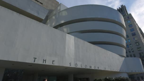 Solomon Guggenheim Museum Nueva York Nueva York Estados Unidos Febrero — Vídeos de Stock