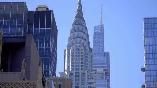 マンハッタンのクライスラービル ニューヨーク アメリカ 2023年2月14日 — ストック動画