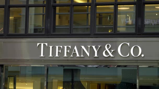 Tiffany Klenotnictví 5Th Avenue New Yorku New York City United — Stock video