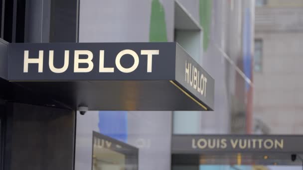 Hublot Store 5Th Avenue New York New York City United — 图库视频影像