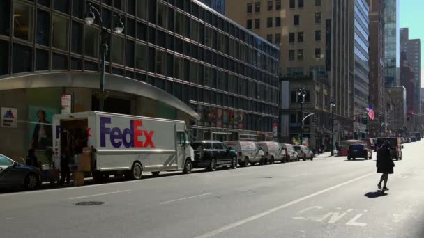 Dostawa Fedex Manhattanie Nowość Rok Sty Zjednoczone Luty 2023 — Wideo stockowe