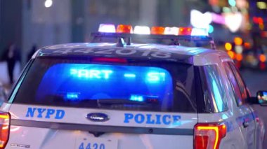 NYPD New York Police Car on duty - NEW YORK CITY, UNITED STATES - FEBRUARY 14, 2023