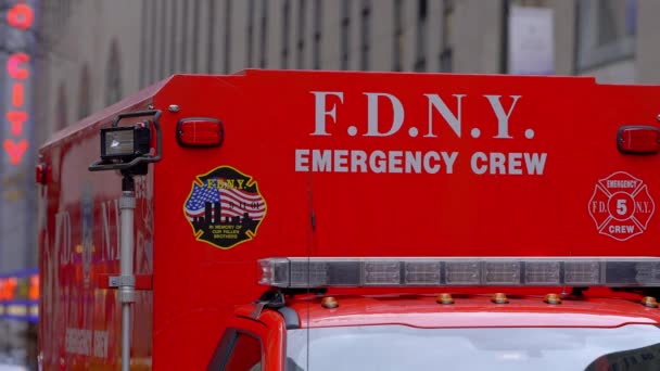 Fire Department New York New York City United States February — Stock Video
