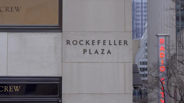 Rockefeller Plaza New York Νέα Υόρκη Ηνωμένες Πολιτείες Φεβρουαρίου 2023 — Αρχείο Βίντεο
