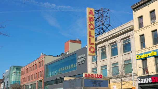 Apollo Theater Harlem New York United States February 2023 — Stok Video