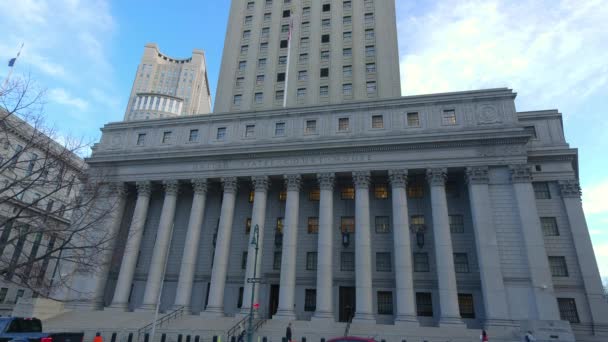 United States Court House New York Nova Iorque Estados Unidos — Vídeo de Stock