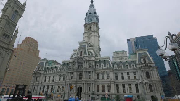Philadelphia City Hall Filadelphia Spojené Státy February 2023 — Stock video