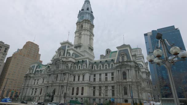 Philadelphia City Hall Fotografi Perjalanan — Stok Video