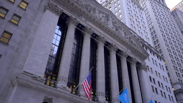 New York Stock Exchange Nyse Manhattan New York City United — Stockvideo