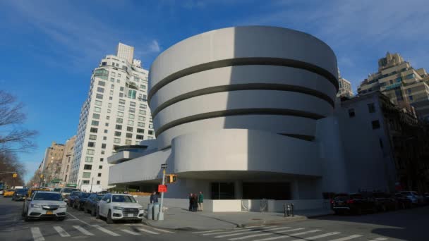 Solomon Guggenheim Museum New York New York Verenigde Staten Februari — Stockvideo