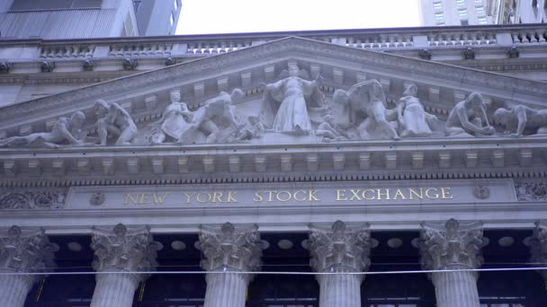 New York Stock Exchange Nyse Manhattan New York City United — стоковое видео
