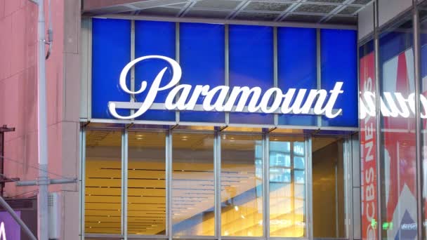 Edifício Paramount Times Square Nova York Nova Cidade Iorque Estados — Vídeo de Stock