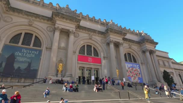 Музей Метрополітен Нью Йорку Нью Йорку Нью Йорк United States — стокове відео