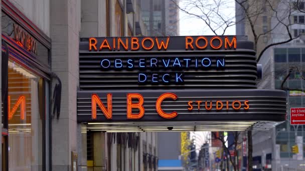 Rainbow Room Nbc Studios Rockefeller Center New York City Stati — Video Stock