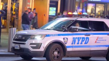 NYPD New York Police Car on duty - NEW YORK CITY, UNITED STATES - FEBRUARY 14, 2023