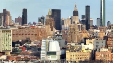 Manhattan Skyline boyunca uçuş - İHA fotoğrafçılığı