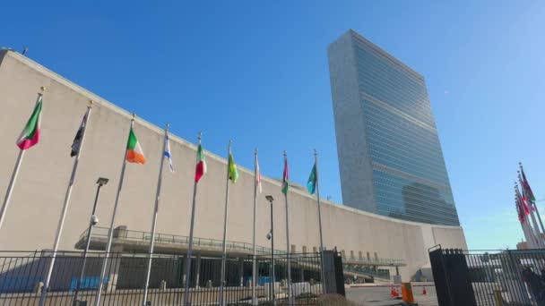 United Nations Headquarter New York New York United States February — Vídeos de Stock